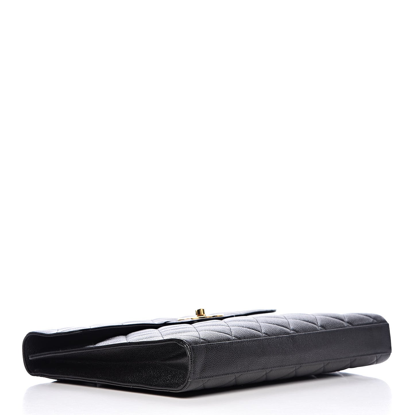 Caviar Quilted Briefcase Laptop Bag Black