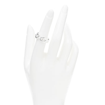 Hermes Sterling Silver PM Chaine d'Ancre Enchainee Band Ring 53 6.5 2 of 5