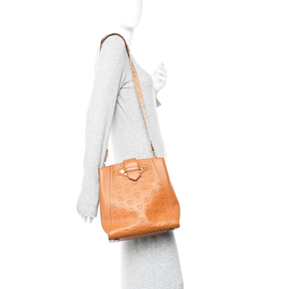 MCM Calfskin Ottomar Monogram Essential Bucket Bag Cognac 2 of 9