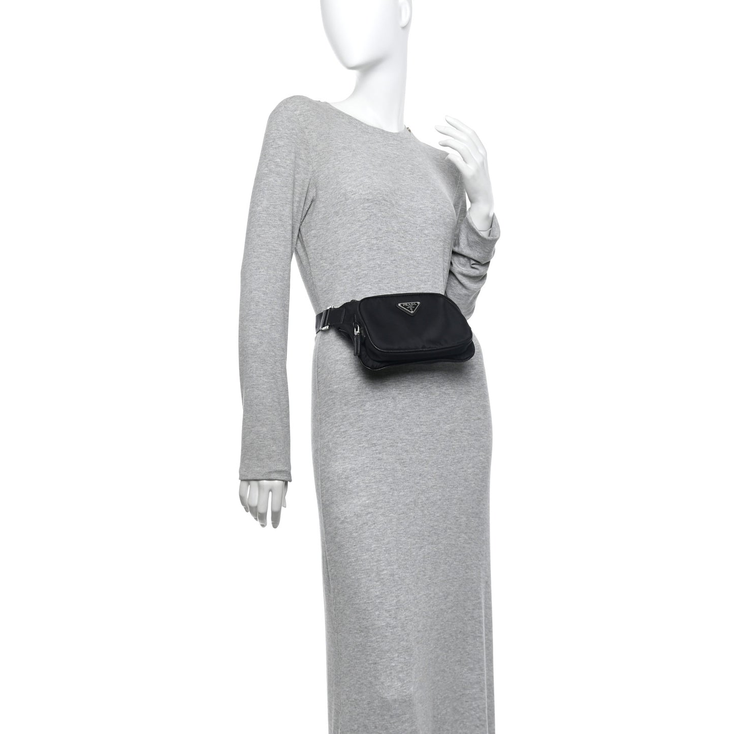 Re-Nylon Saffiano Belt Bag Black