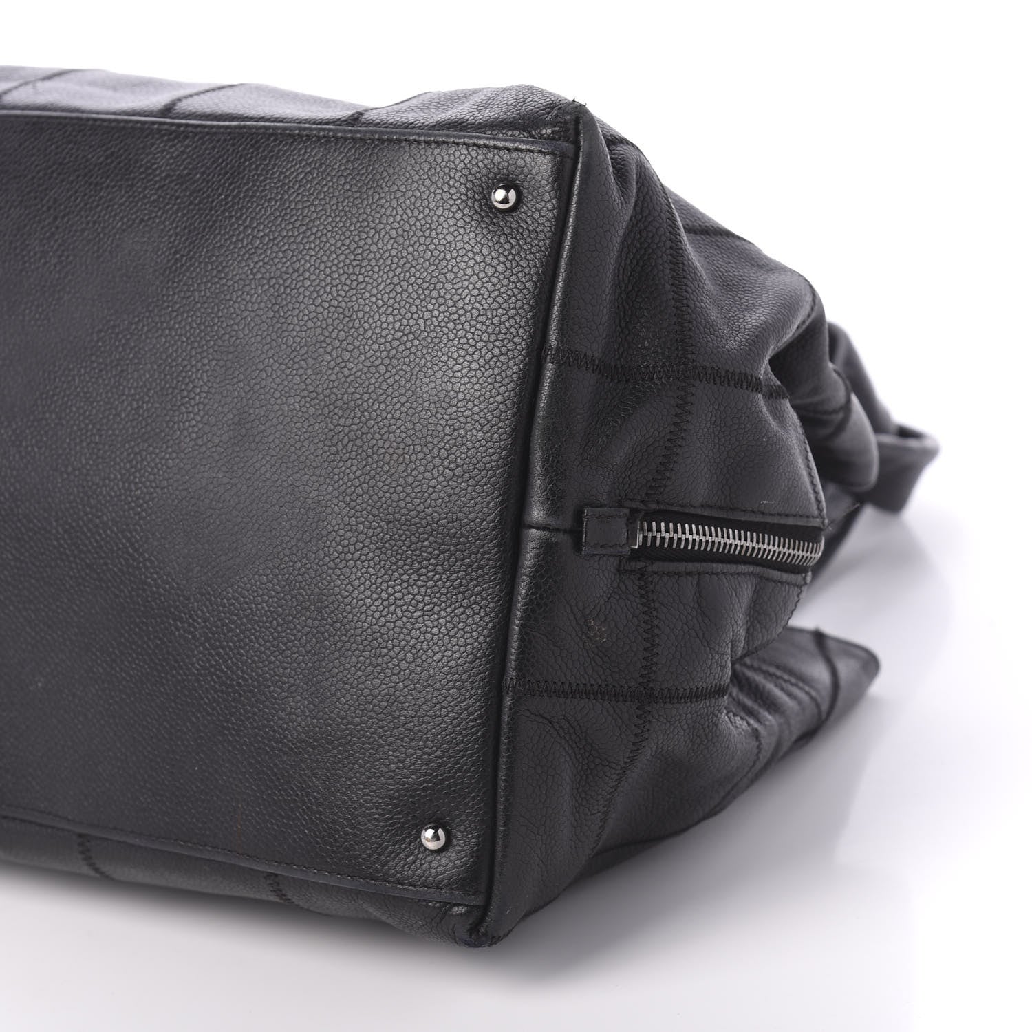 Chanel Caviar Square Stitched Tote Black 7 of 13
