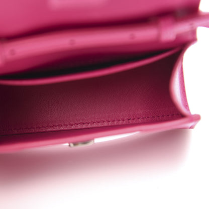 Balenciaga Grained Calfskin Tonal B Hourglass Top Handle Bag Mini Fuchsia 5 of 8
