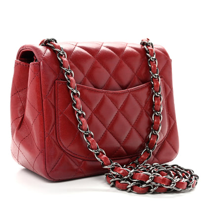 Chanel Lambskin Quilted Mini Square Flap Red 3 of 10