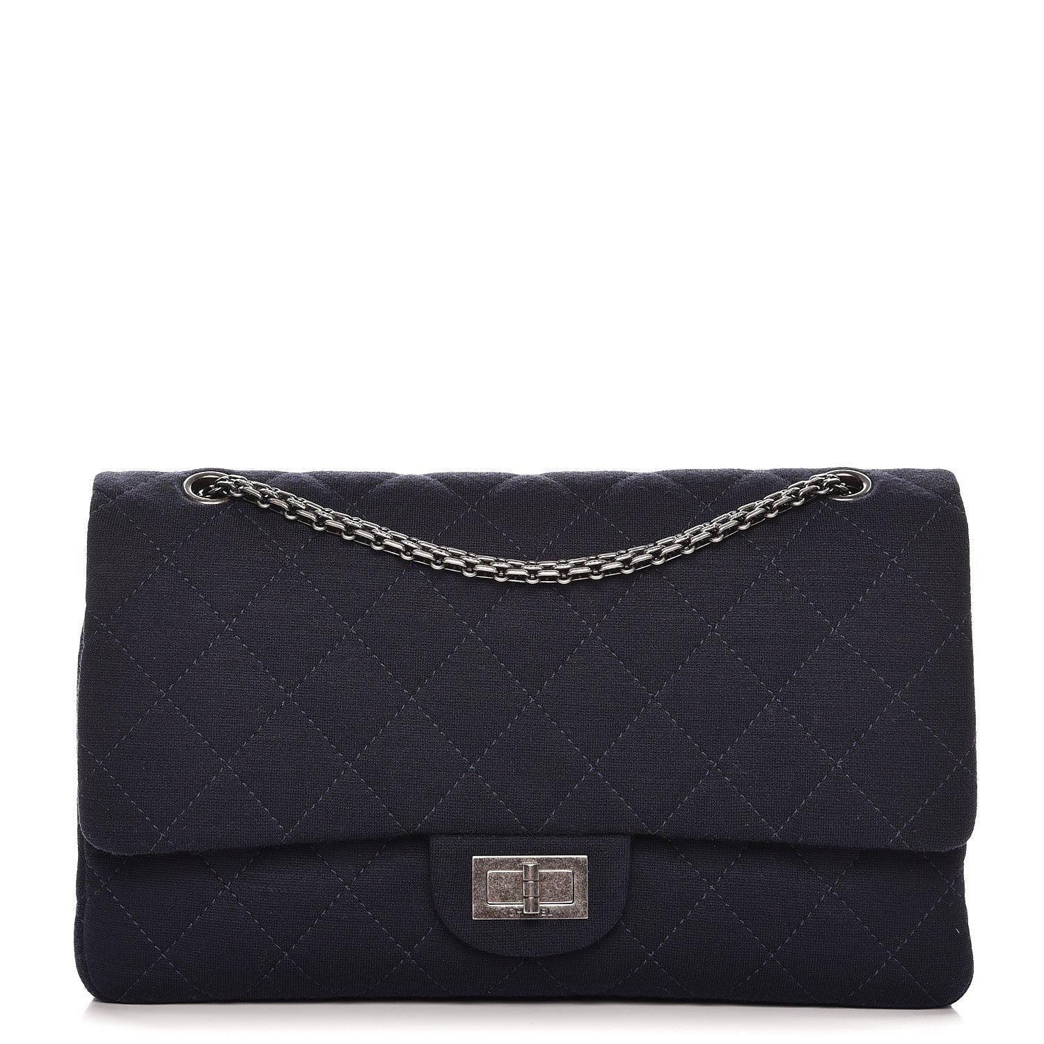 Chanel Jersey Quilted 2.55 Reissue 227 Flap Navy 1 of 8