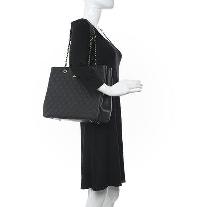 Chanel Caviar Quilted Large Shopping Tote Black 2 of 10