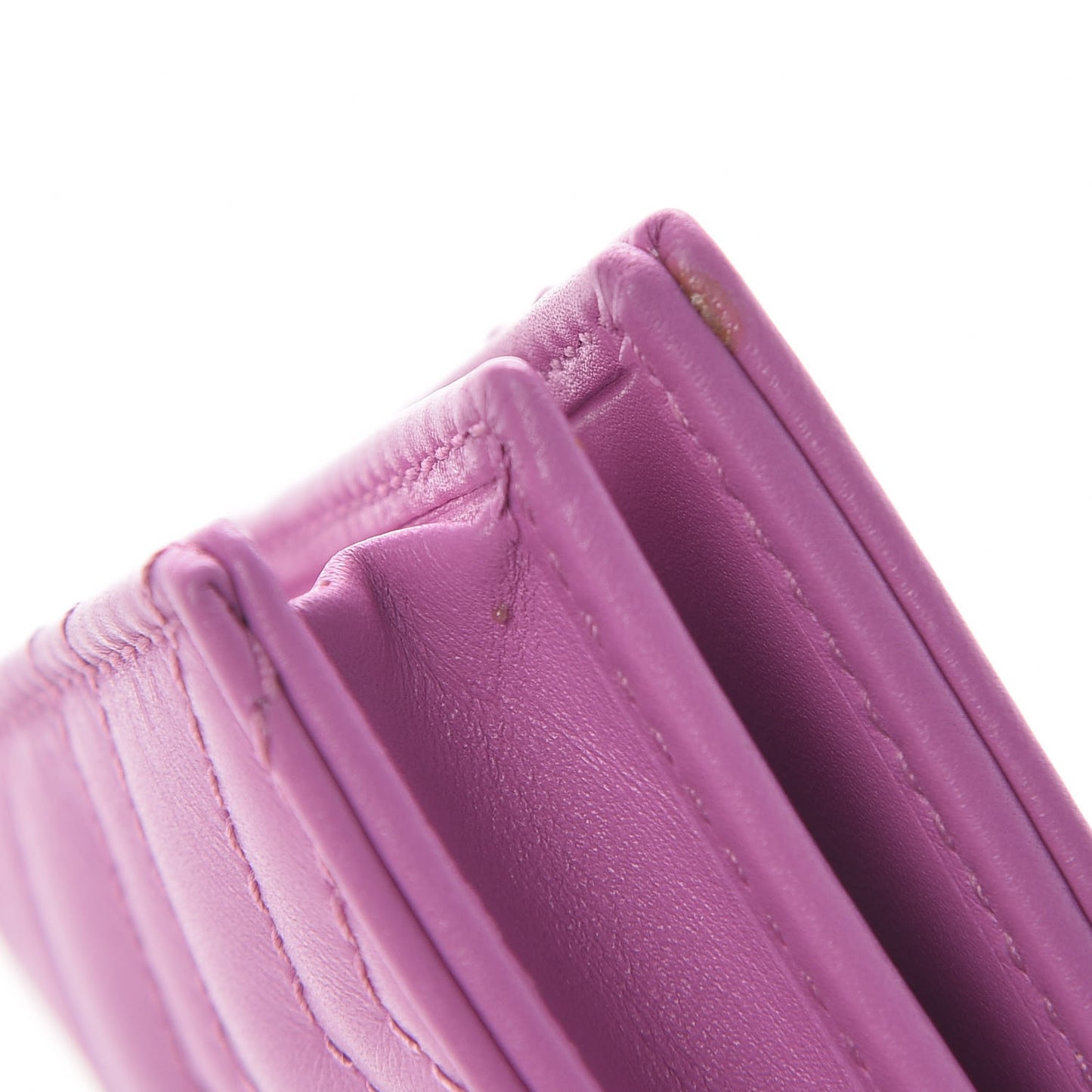 Calfskin Matelasse GG Marmont Card Case Candy Mousse