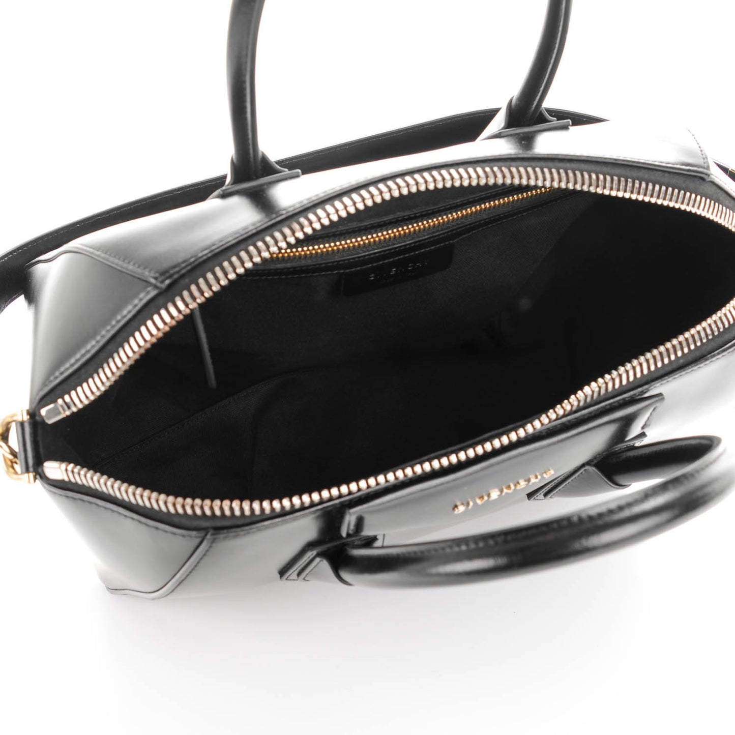 Shiny Lord Calfskin Medium Antigona Black