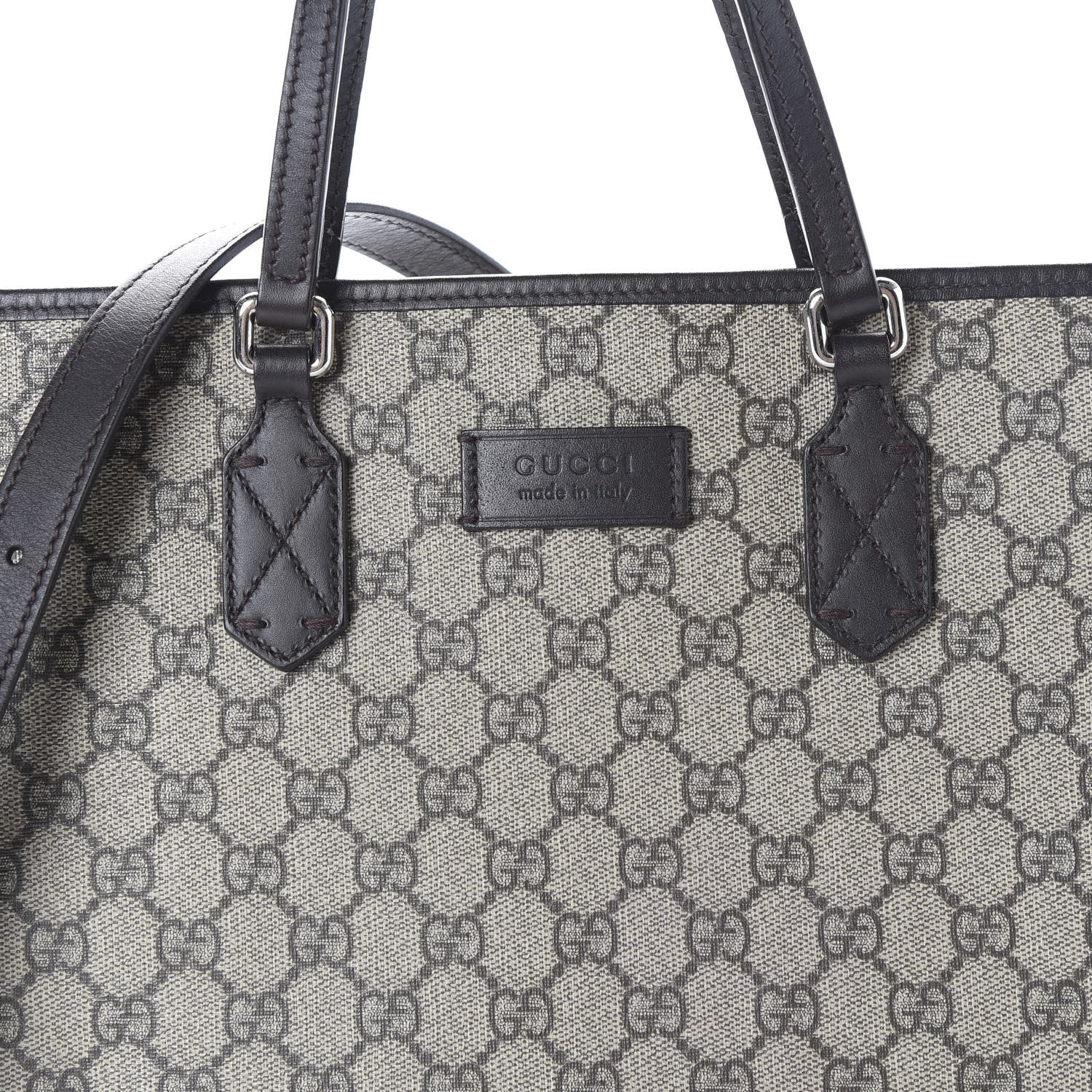 Gucci GG Supreme Monogram Medium Zippered Tote Dark Brown 11 of 11