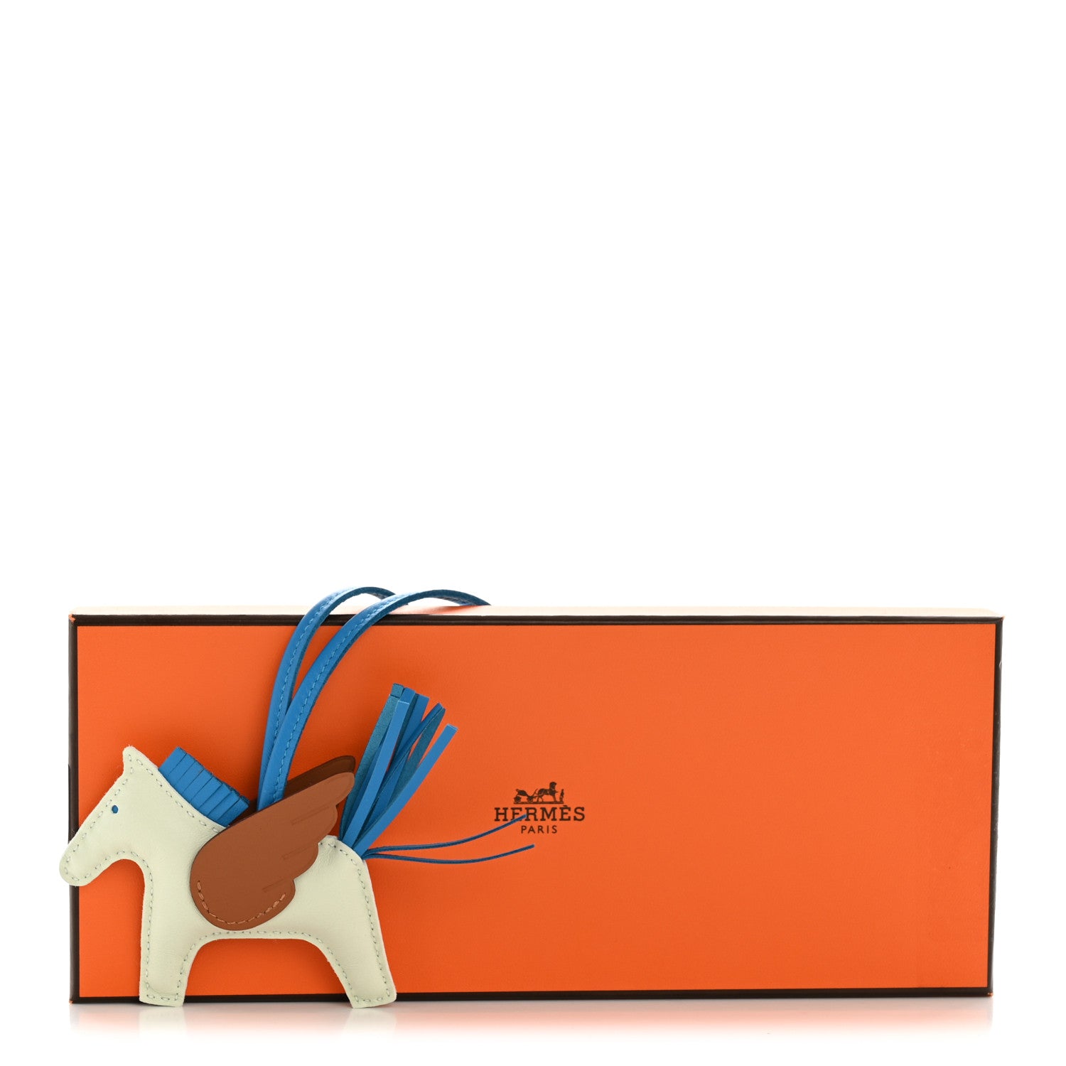 Hermes Milo Lambskin Grigri Rodeo Pegase Horse Bag Charm PM Vert