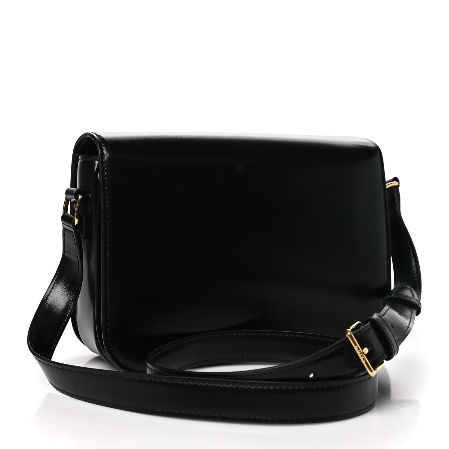 Celine Shiny Calfskin Medium Triomphe Black 3 of 10