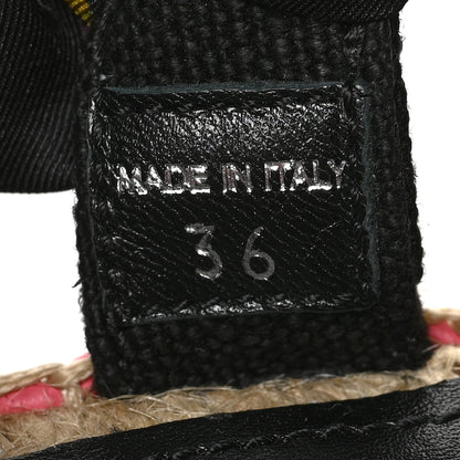 Prada Satin Printed Espadrille Sandals 36 Multicolor 6 of 8