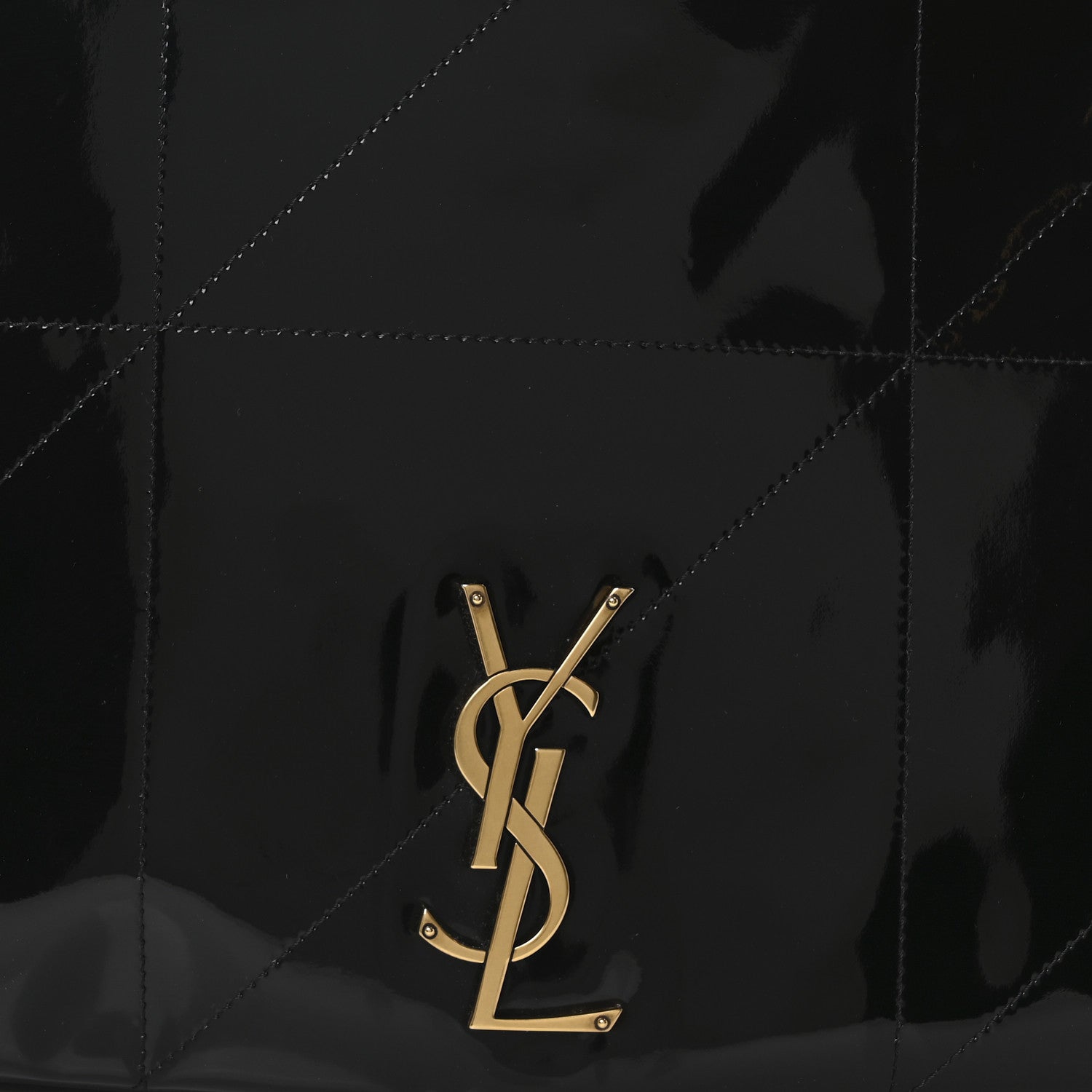 Saint Laurent Patent Matelasse Monogram Large Jamie 4.3 Black 7 of 9