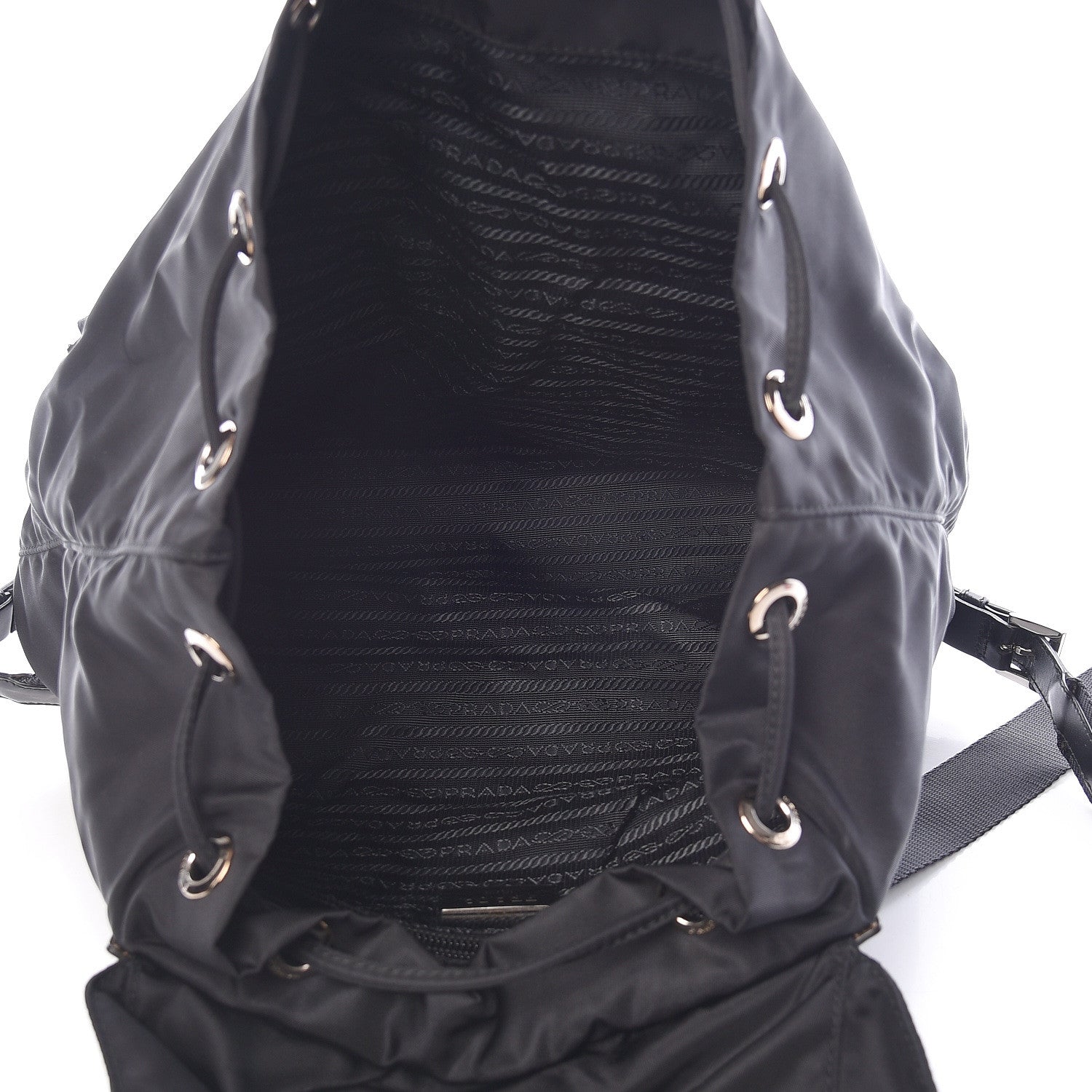 Prada Nylon Vela Medium Backpack Black 5 of 11