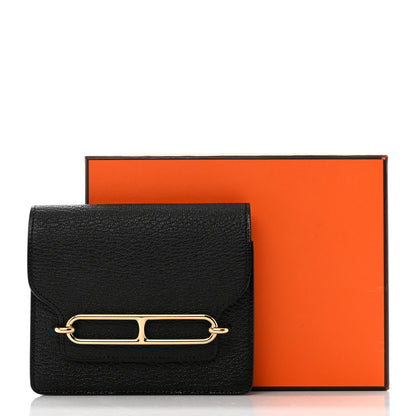Hermes Chevre Mysore Roulis Slim Wallet Black 7 of 7