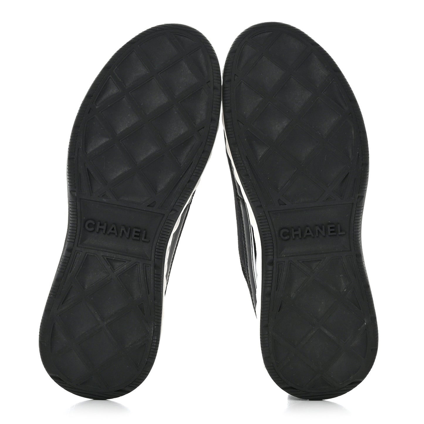 Velvet Calfskin Mixed Fibers CC Sneakers 36.5 Black
