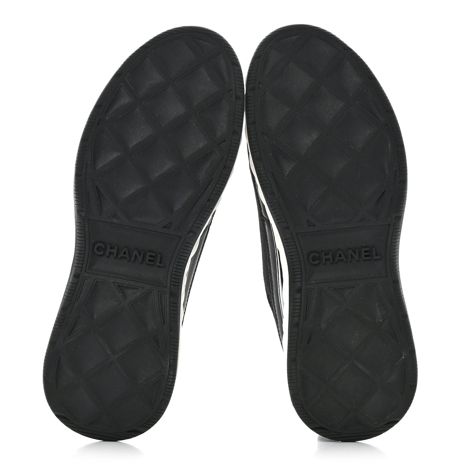 Chanel Velvet Calfskin Mixed Fibers CC Sneakers 36.5 Black 5 of 9