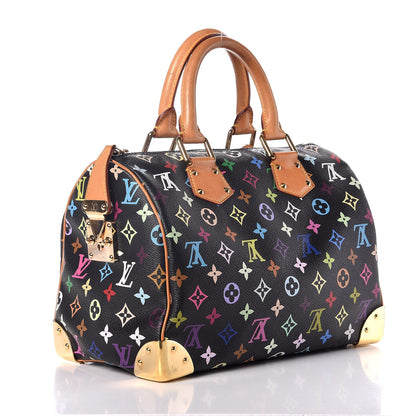 Louis Vuitton Monogram Multicolor Speedy 30 Black 3 of 8