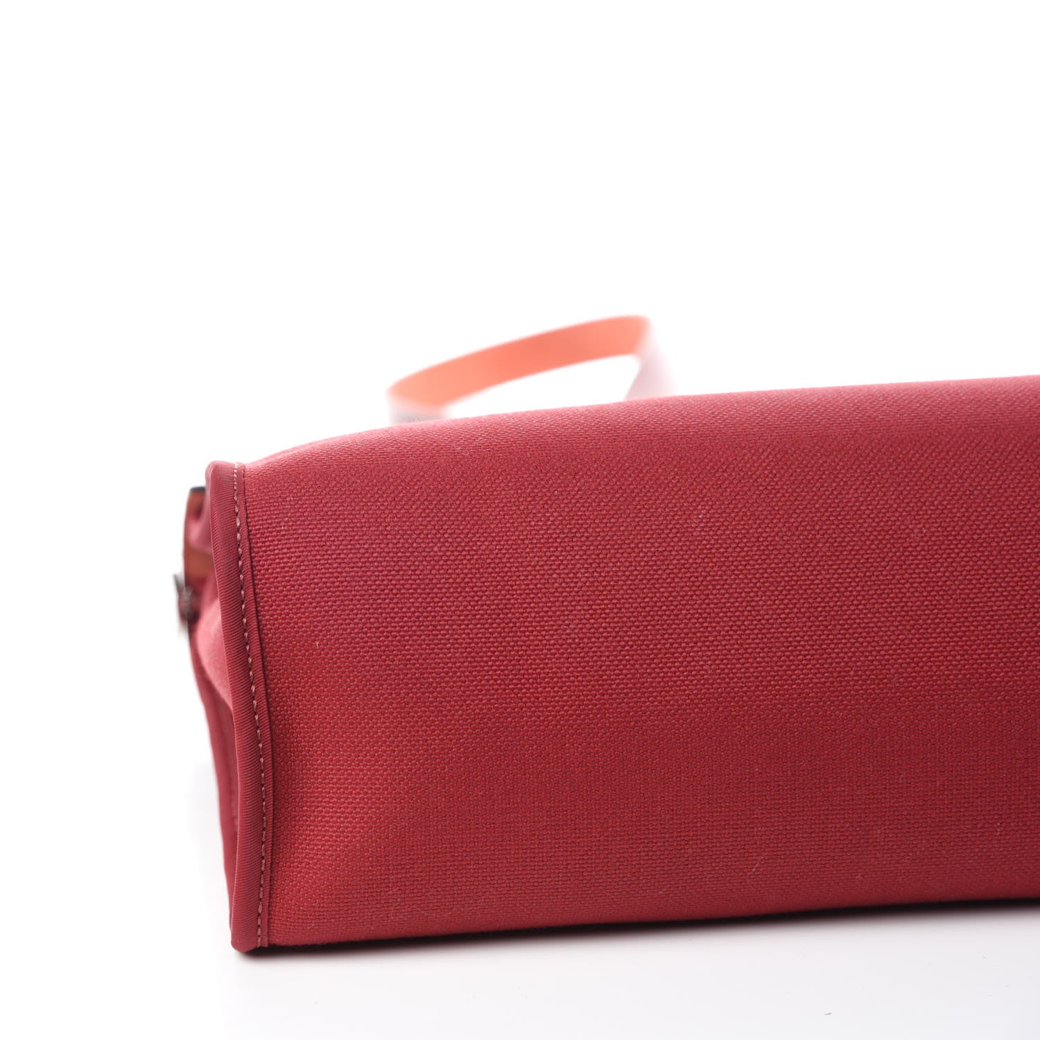 Hermes Vache Hunter Toile Herbag Zip 31 PM Rouge Grenat Rouge H 14 of 15