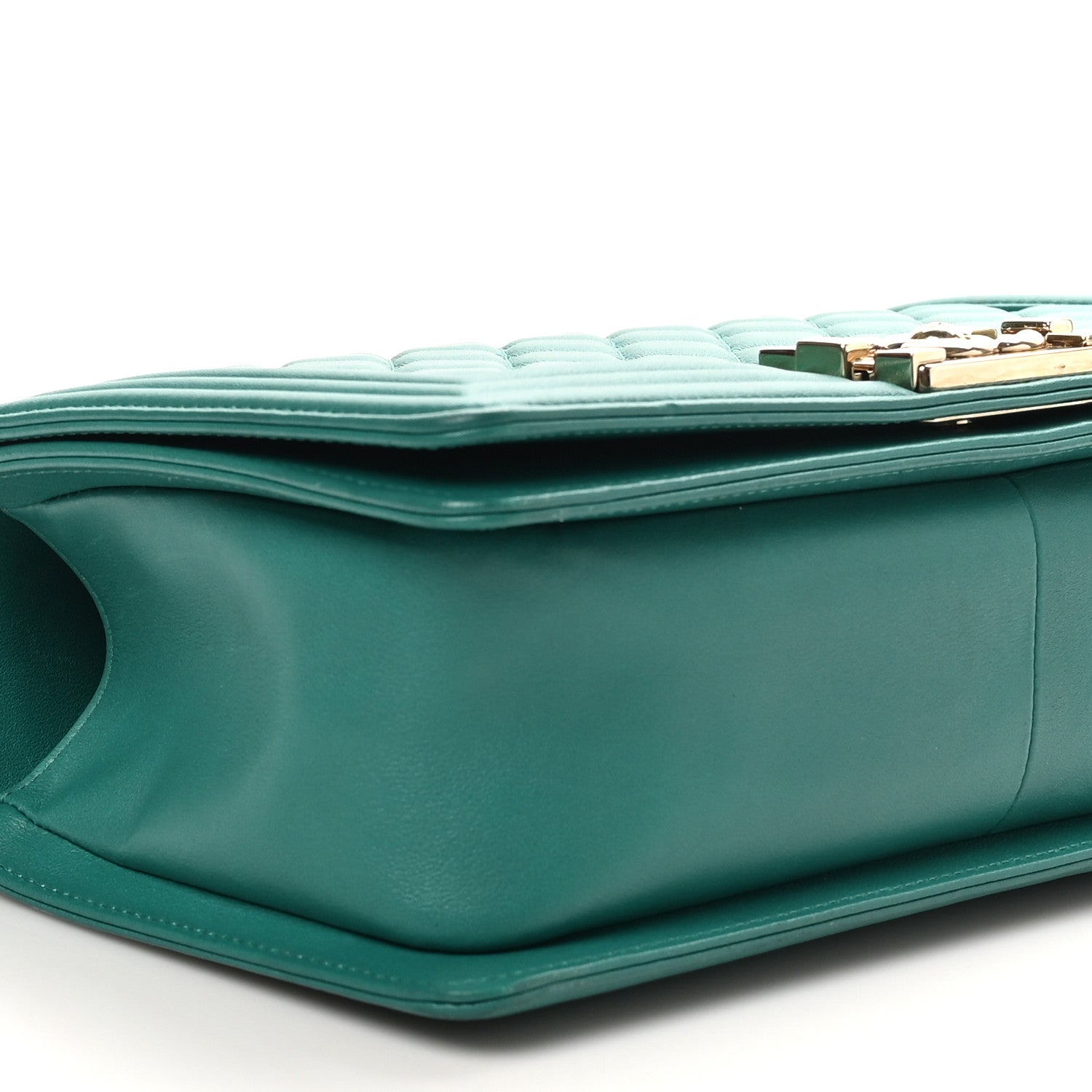 Chanel Lambskin Quilted Medium Boy Flap Green 9 of 10