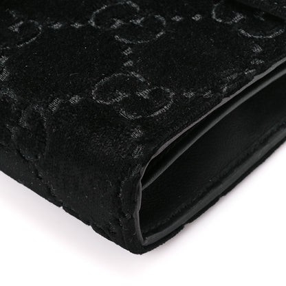 Gucci Velvet GG Monogram Mini Dionysus Chain Wallet Black 10 of 10