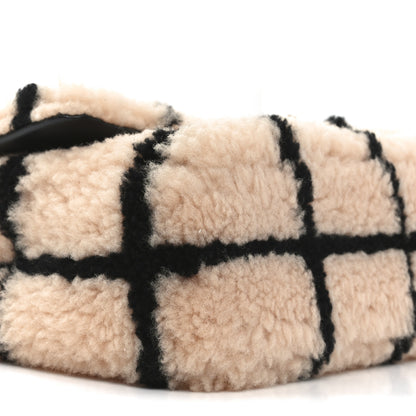 Chanel Shearling Lambskin Large Fluffy Tartan Single Flap Pink Black 9 of 10