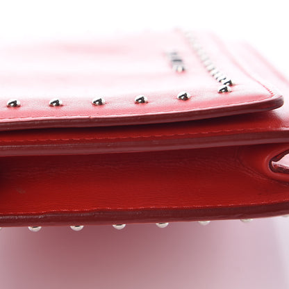 Givenchy Calfskin Studded Pandora Chain Wallet Medium Red 12 of 13