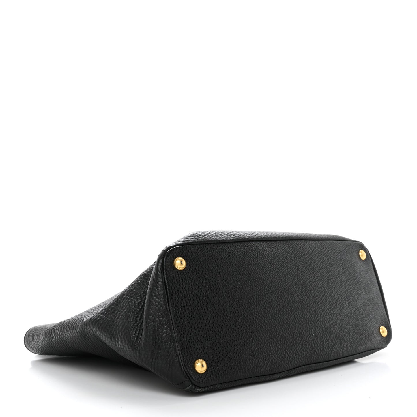 Vitello Daino Side Pocket Shoulder Bag Black