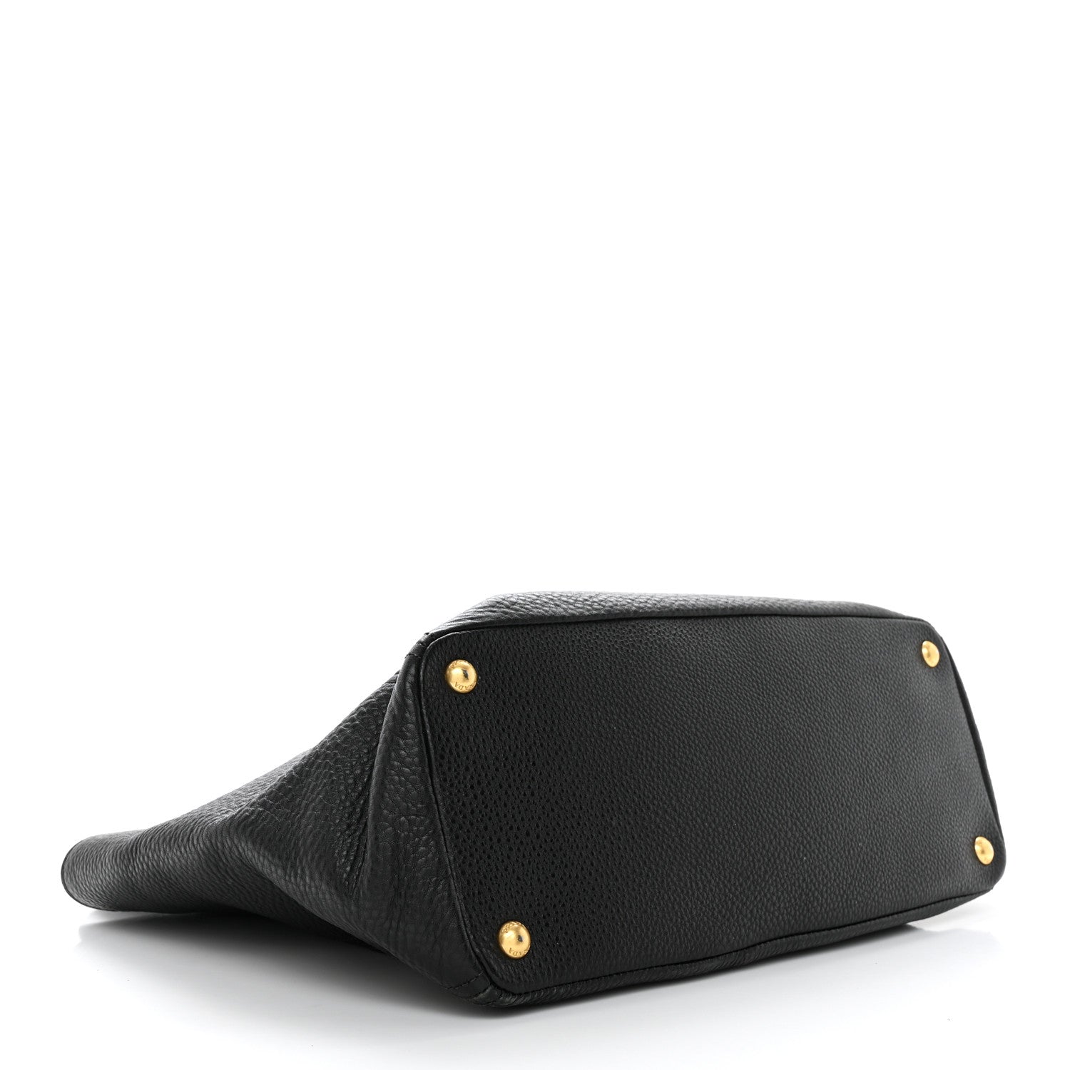 Prada Vitello Daino Side Pocket Shoulder Bag Black 4 of 11