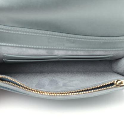 Christian Dior Satin Diorama Wallet on Chain Pouch Blue Gray 5 of 11