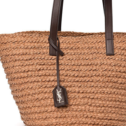 Saint Laurent Raffia Calfskin Medium Panier Tote 9 of 9