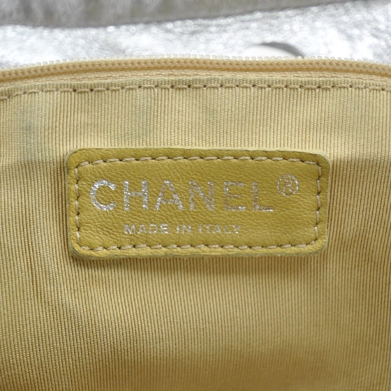 Metallic Perforated Lambskin Hollywood Hobo Silver