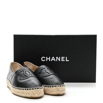 Chanel Lambskin CC Espadrilles 35 Black 11 of 11