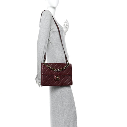 Chanel Caviar Quilted Large Retro Class Flap Burgundy 2 of 11
