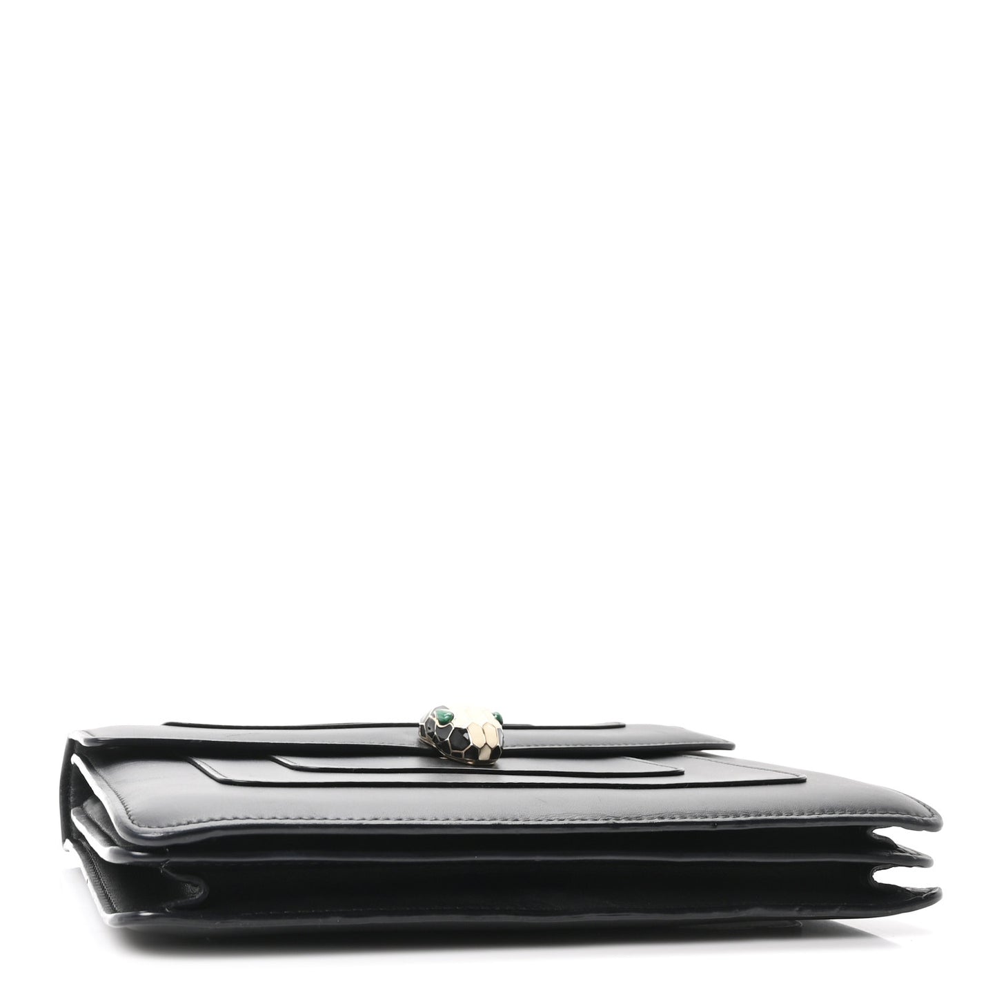Calfskin Serpenti Forever Shoulder Bag Black