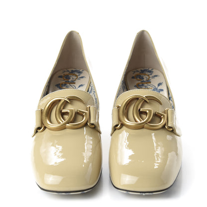 Gucci Vernice GG Victoire 55mm Loafer Pumps 39.5 Sand Storm 2 of 8