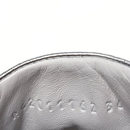 Hermes Metallic Nappa Calfskin Womens Avantage Sneakers 36 Gris Argente Black 9 of 9
