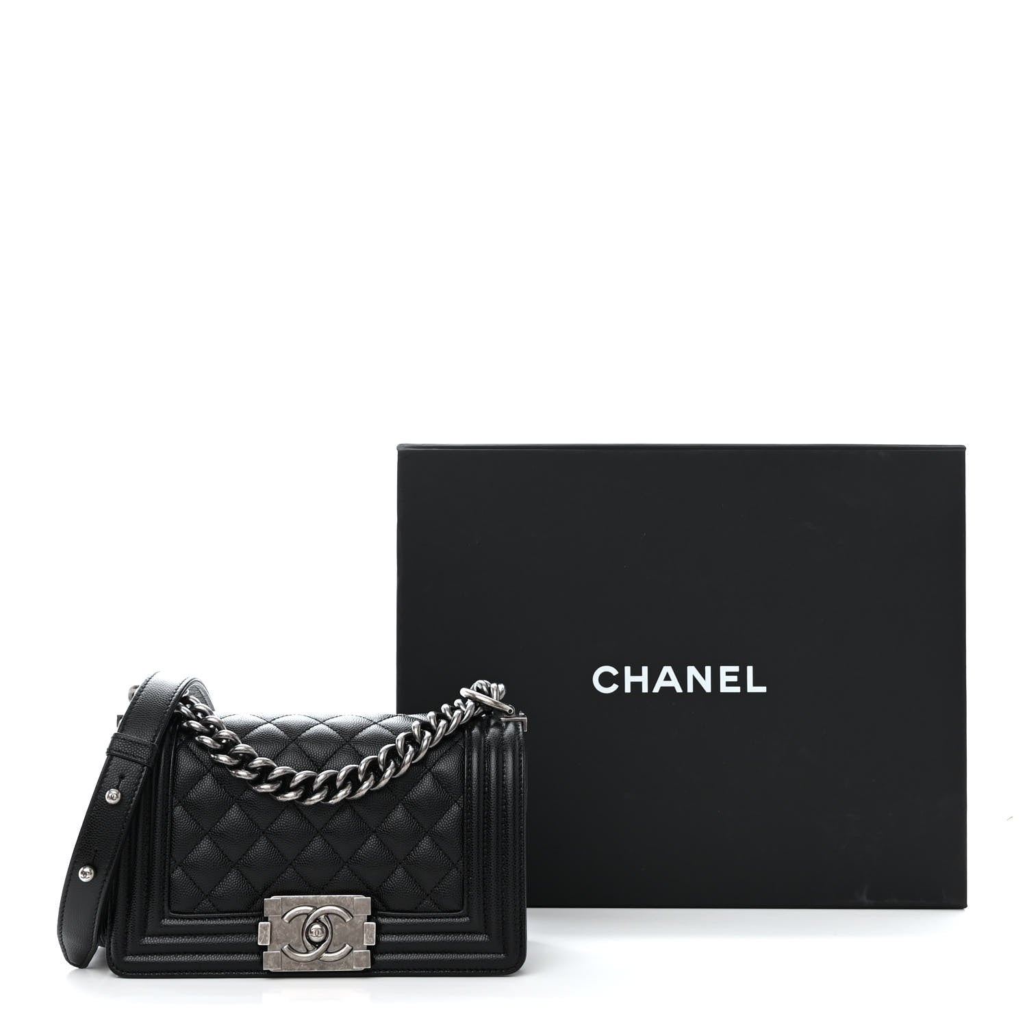 Chanel Caviar Quilted Small Boy Flap Black 11 of 11