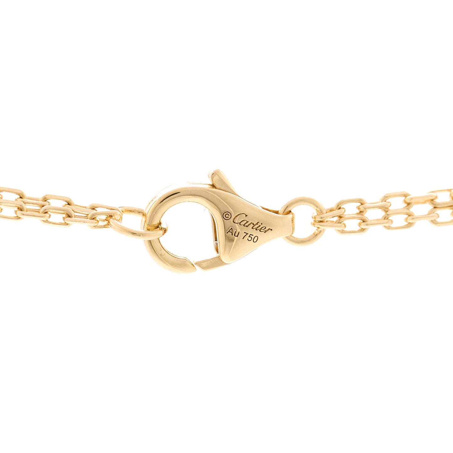 18K Yellow Gold 2 Diamond LOVE Necklace