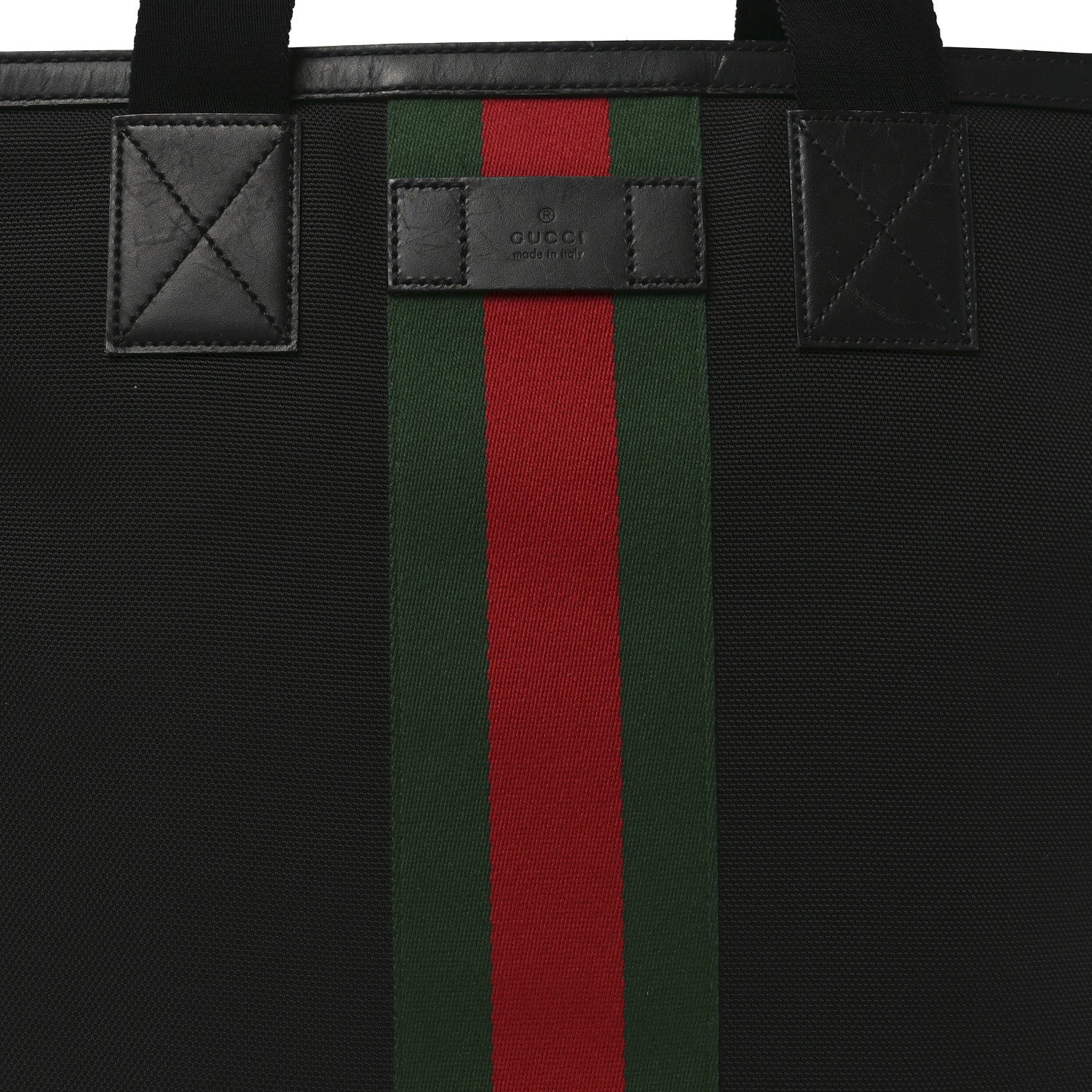 Gucci Techno Canvas Web Vertical Tote Black 8 of 10