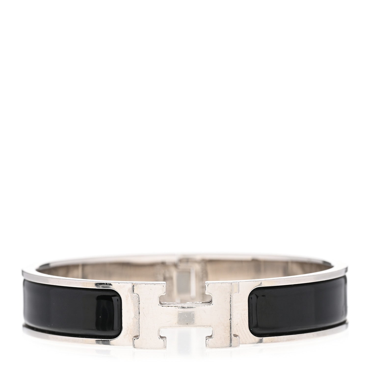 Hermes Enamel Narrow Clic Clac H Bracelet PM Black 1 of 5