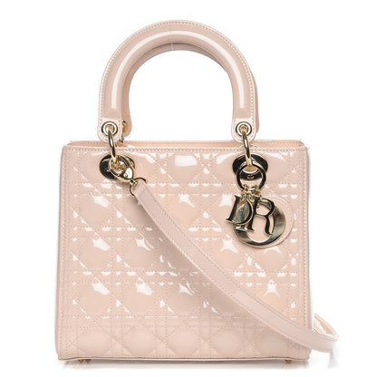 Christian Dior Patent Cannage Medium Lady Dior Light Pink 1 of 12