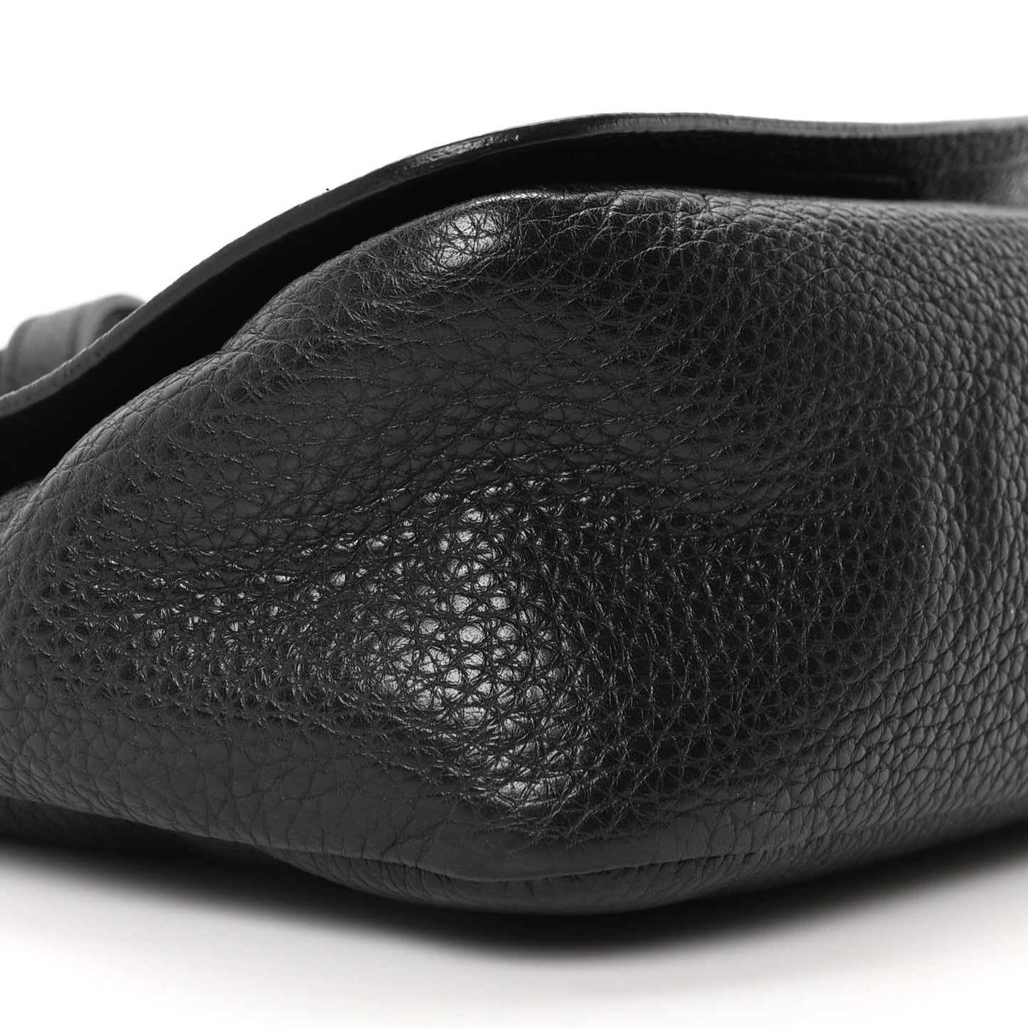 Vitello Daino Flap Crossbody Bag Black