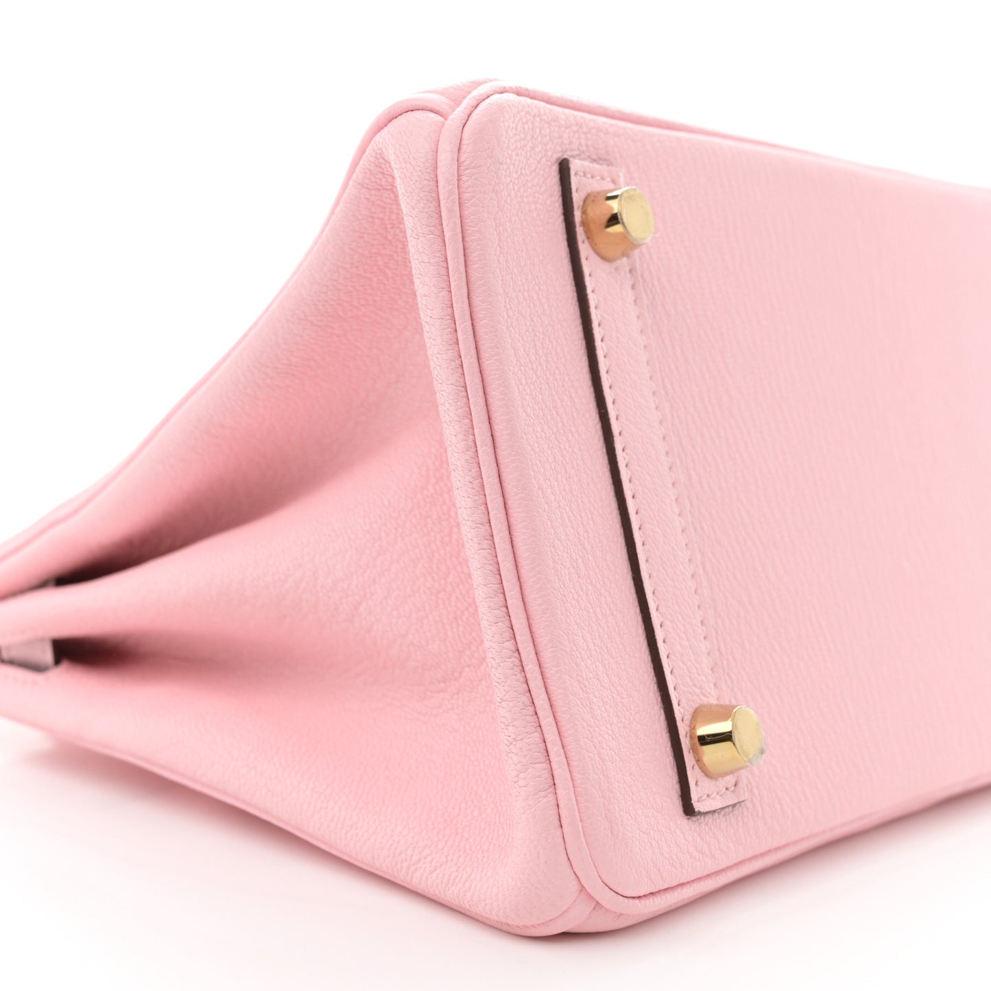 Chevre Mysore Horseshoe Birkin 25 Rose Sakura Gris Perle