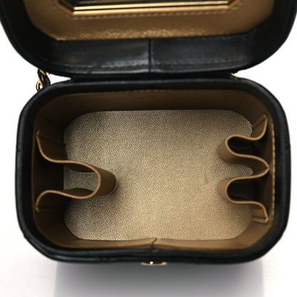 Chanel Lambskin Quilted Vanity Clutch With Chain Black 5 of 8