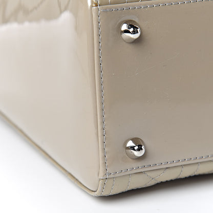 Christian Dior Patent Cannage Large Lady Dior Beige 9 of 16