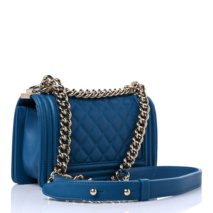 Chanel Calfskin Quilted Small Boy Flap Blue 3 of 13