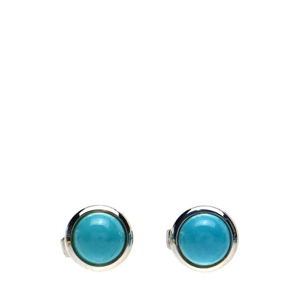 Tiffany Sterling Silver Turquoise Color By The Yard Earrings 1 of 7