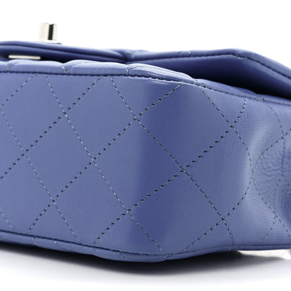 Chanel Lambskin Quilted Mini Rectangular Flap Blue 8 of 9