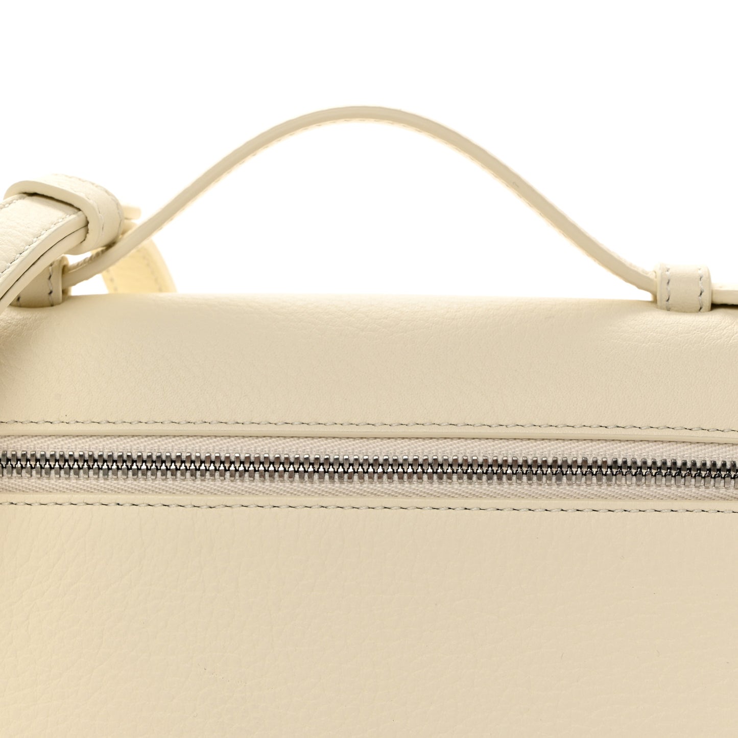 Grained Calfskin L19 Extra Pocket Pouch Whisper White