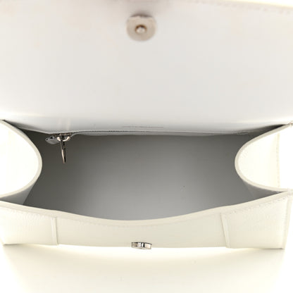 Balenciaga Grained Calfskin Small Hourglass Top Handle Bag White 5 of 12
